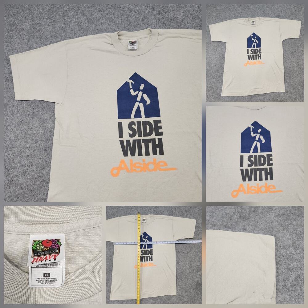 VTG 90s Alside Building Supply Tool Company Graphic Single Stitch‎ Promo T Shirt